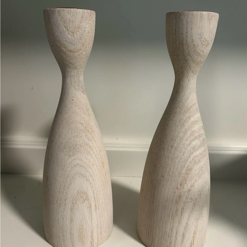 Farmhouse Pottery Pantry candlestick holder x 2